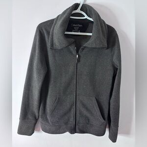 Calvin Klein Charcoal Zip-Up Sweater